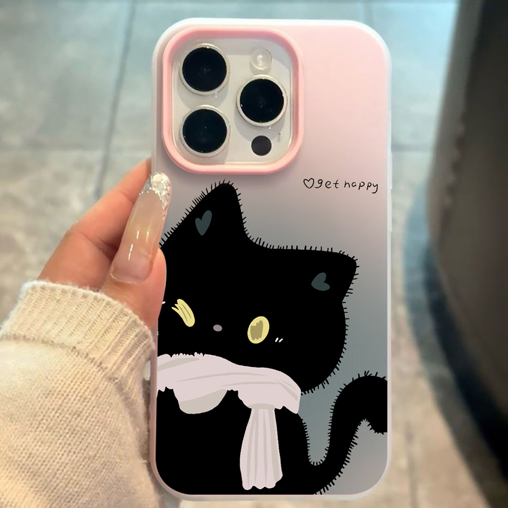 Phone Cases Cat - INSカップル黒白猫キャンディーカラー携帯電話ケースXiaomi 14T 15T Pro Xiaomi 17