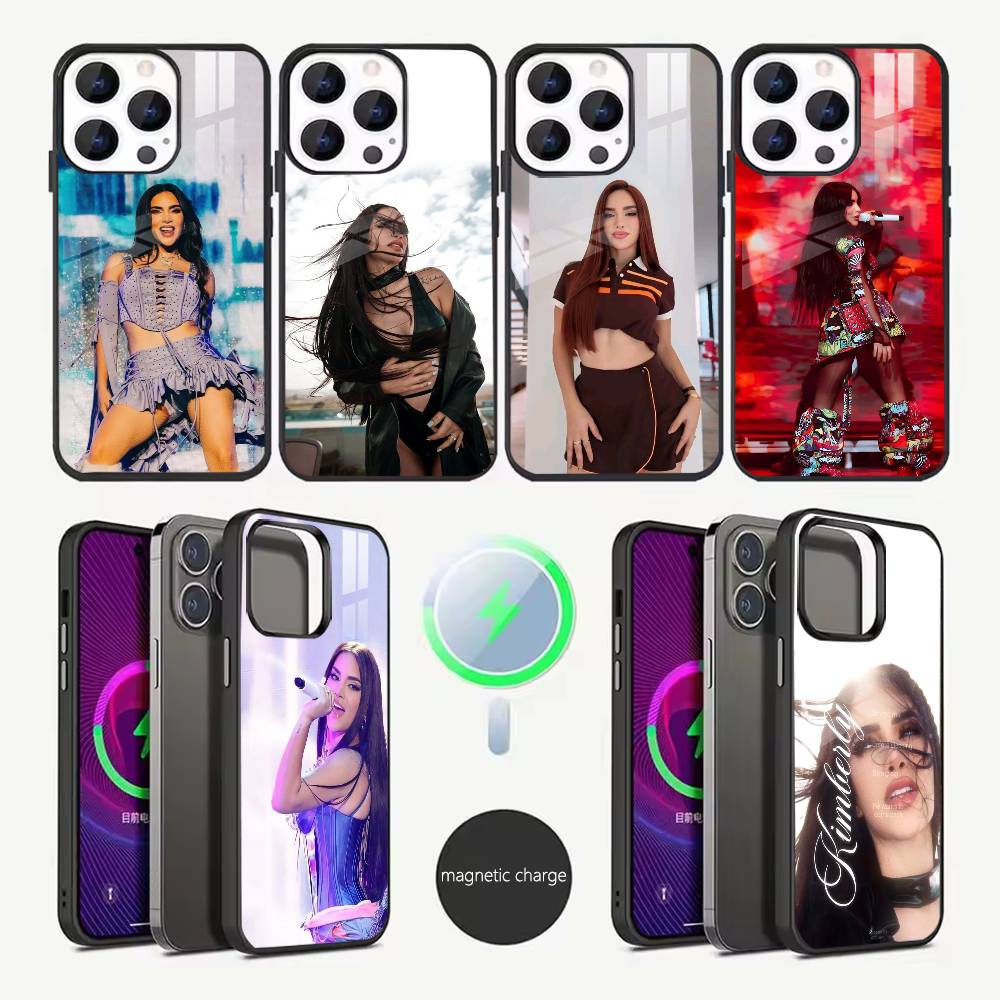 Phone Cases Za - ラテンポップ K-Kim-M L-Loaiza-ZA iPhone17、16、15、14、13、12、11、Pro、Max、Plus、SE4用スマホケース、マグネット充電対応