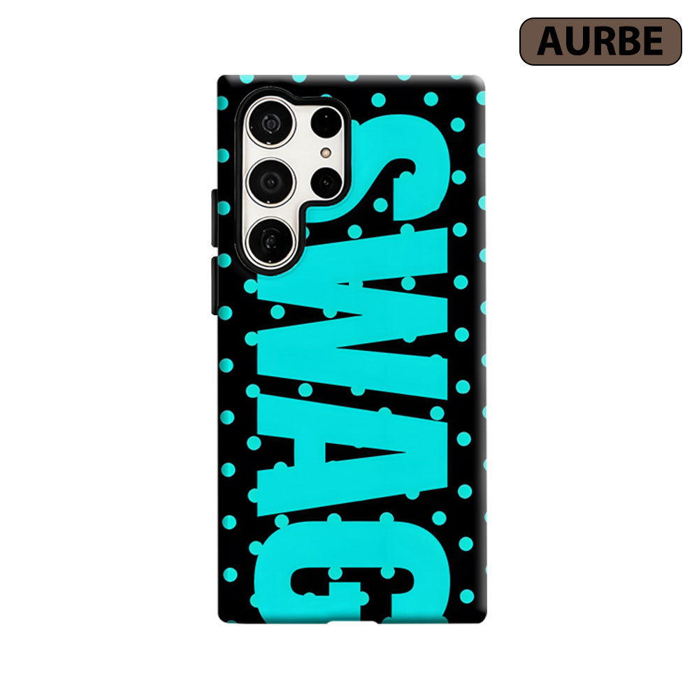 Phone Cases Typo - ネオンドットタイポフォンケース サムスンギャラクシーS26 S25 S24 S23 ウルトラプラス用