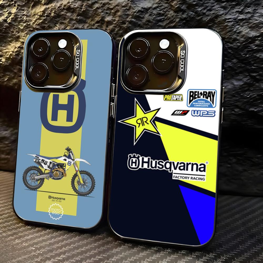 Phone Cases Amazon - オートバイH-Husqvarnaes-S電話ケース lMDカラー シルバーシェル iPhone 17 16