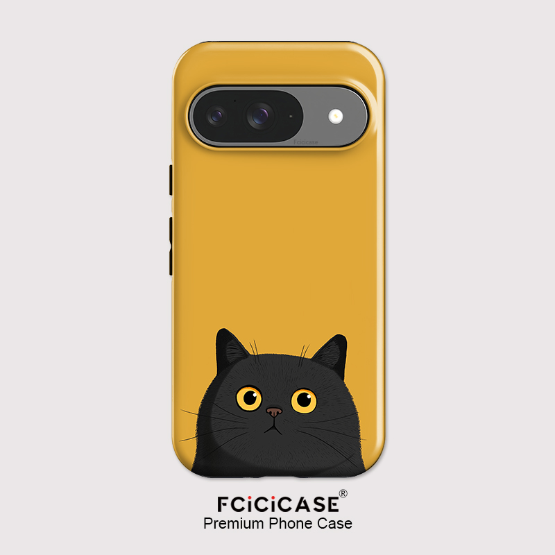 Phone Cases Cat - Fcicicase Pixel 9 10 Pro用のかわいい黒猫柄スマホケース Google