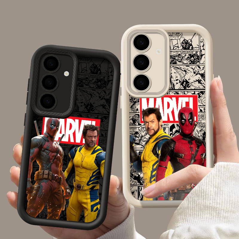 Phone Cases Galaxy S23 - マーベル デッドプールとウルヴァリン柄 Samsung Galaxy S26 S25