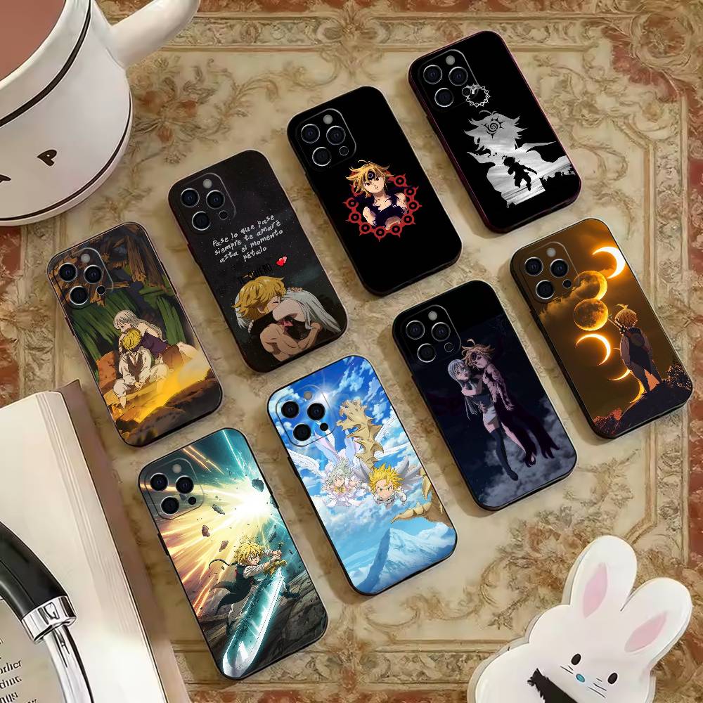 Phone Cases Eu - EUカートゥーンズ T-七つの大罪 スマホケース ソフトブラック iPhone 16