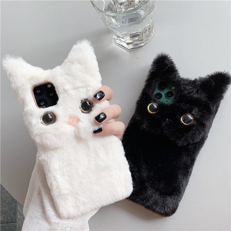 3Dキュートな漫画猫の毛皮のようなぬいぐるみ風スマホケース  - Phone Cases Iphone 17 Pro Max のレビューと価格