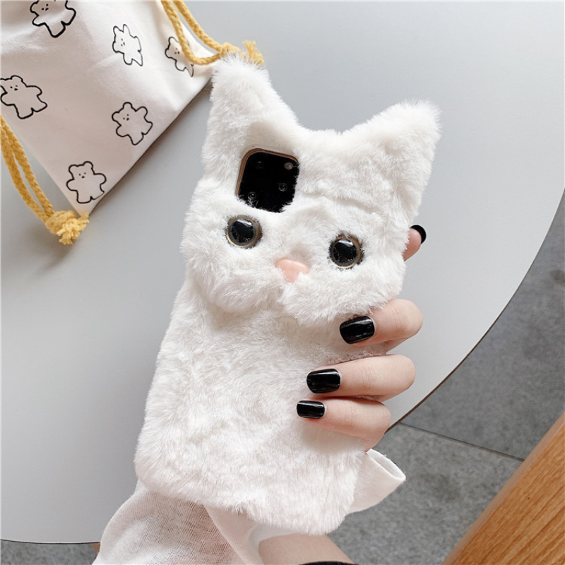 3Dキュートな漫画猫の毛皮のようなぬいぐるみ風スマホケース  - Phone Cases Iphone 17 Pro Max のレビューと価格
