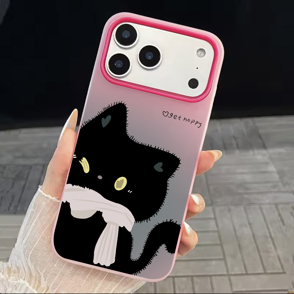 INSカップル黒白猫キャンディーカラー携帯電話ケースXiao - Phone Cases Cat のレビューと価格