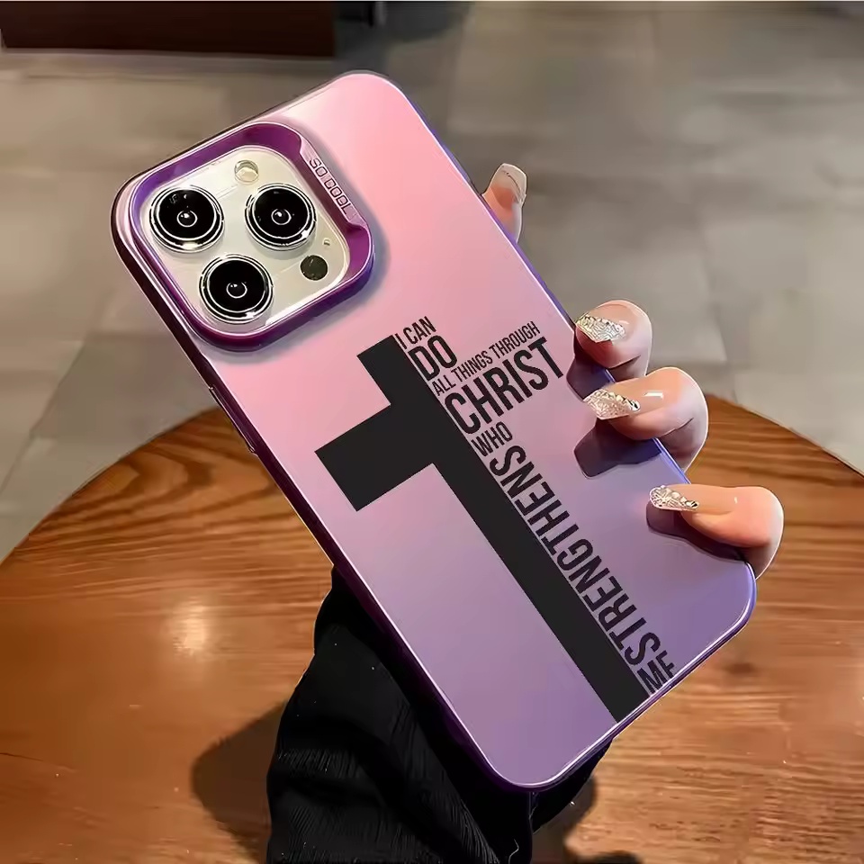 指紋防止クロス聖書柄iPhoneケース iPhone 17  - Phone Cases Amazon のレビューと価格