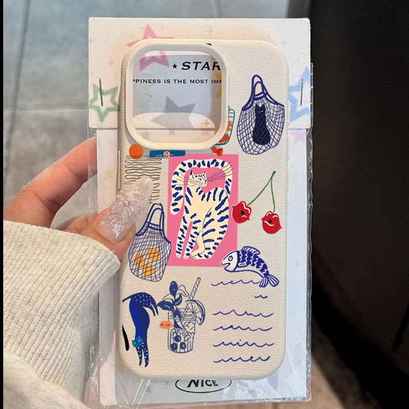 可愛いチェリーキャットプリントのiPhoneケース iPho - Phone Cases Cat のレビューと価格