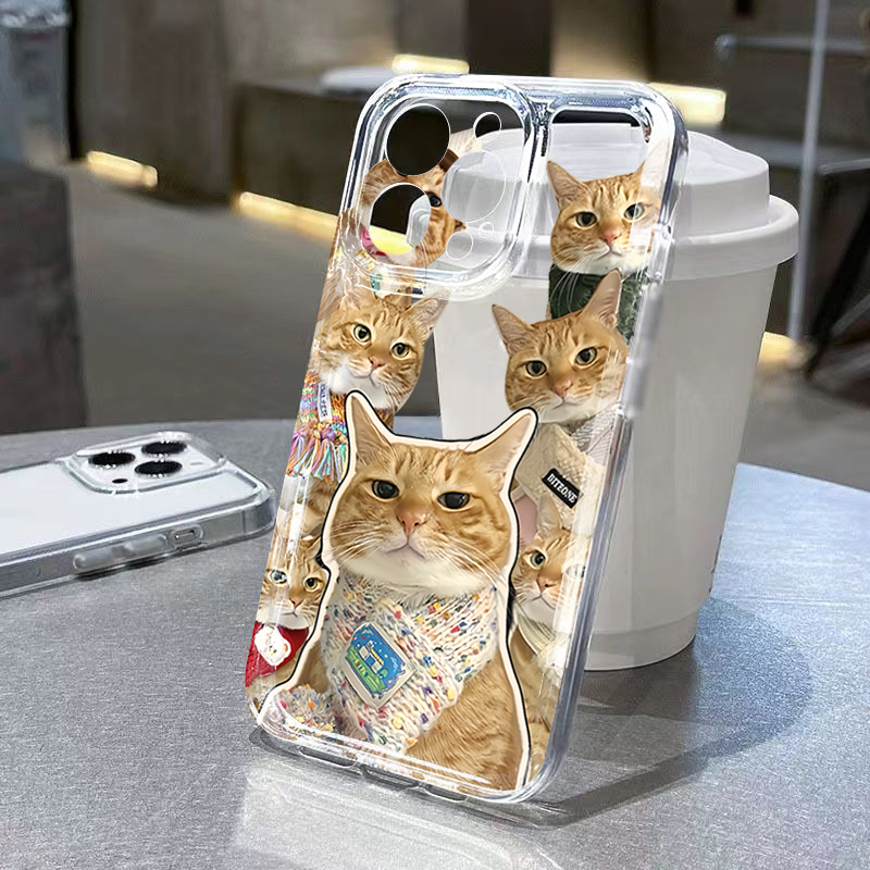 可愛いバンダナ猫柄クリアスマホケース Samsung Gal - Phone Cases Cat のレビューと価格