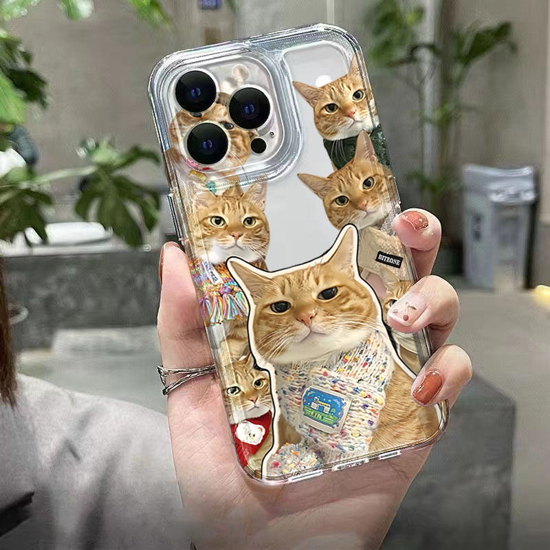 可愛いバンダナ猫柄クリアスマホケース Samsung Gal - Phone Cases Cat のレビューと価格