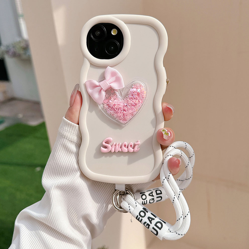 ハートの形をしたソフトフォンケース,ウェーブのかかった弓が付 - Phone Cases Nyc のレビューと価格