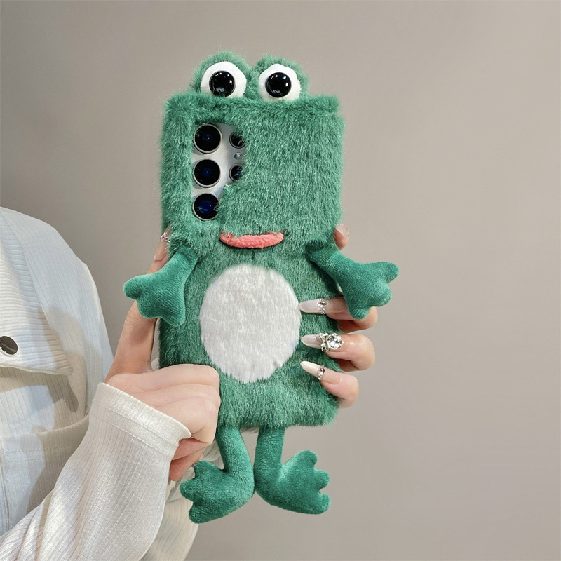 ぬいぐるみカエルのスマホケース、かわいい緑色の動物3Dソフト - Phone Cases Galaxy S23 のレビューと価格
